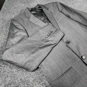 Banana Republic Tailored Fit 100% Wool Dual Vent Dark Gray Blazer Jacket‎ 40R